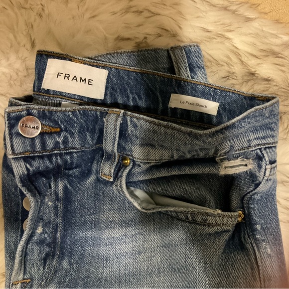 Frame le pixie slouch mid rise denim size 25. - Picture 5 of 5
